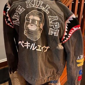 Bape-Style Jean Jacket
